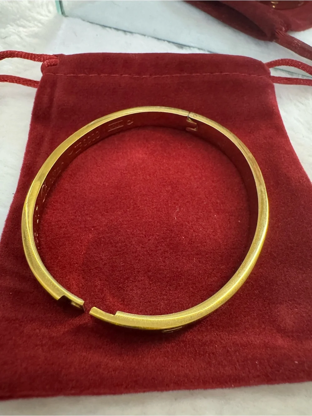 Gold Screw-Detail Bangle Bracelet - Women Accessories